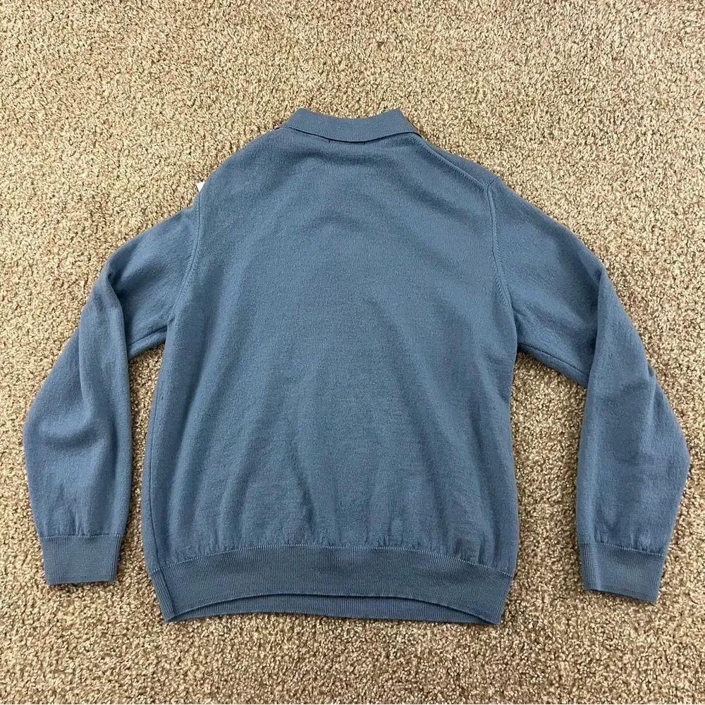 Vintage John Ashford Italian merino wool Collared Sweater men’s M